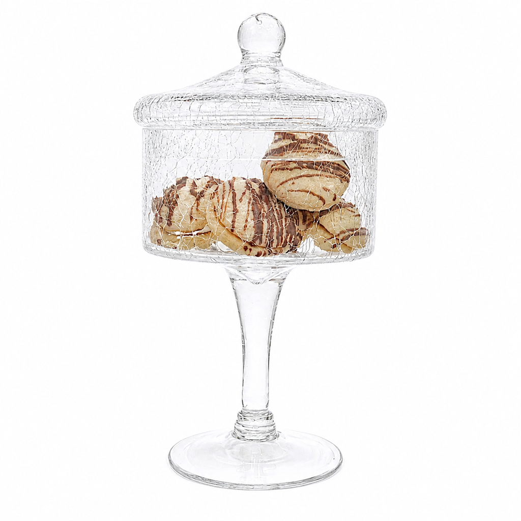 Liscio Ottico - Stemmed Cookie Jar with Ball Knob on Lid