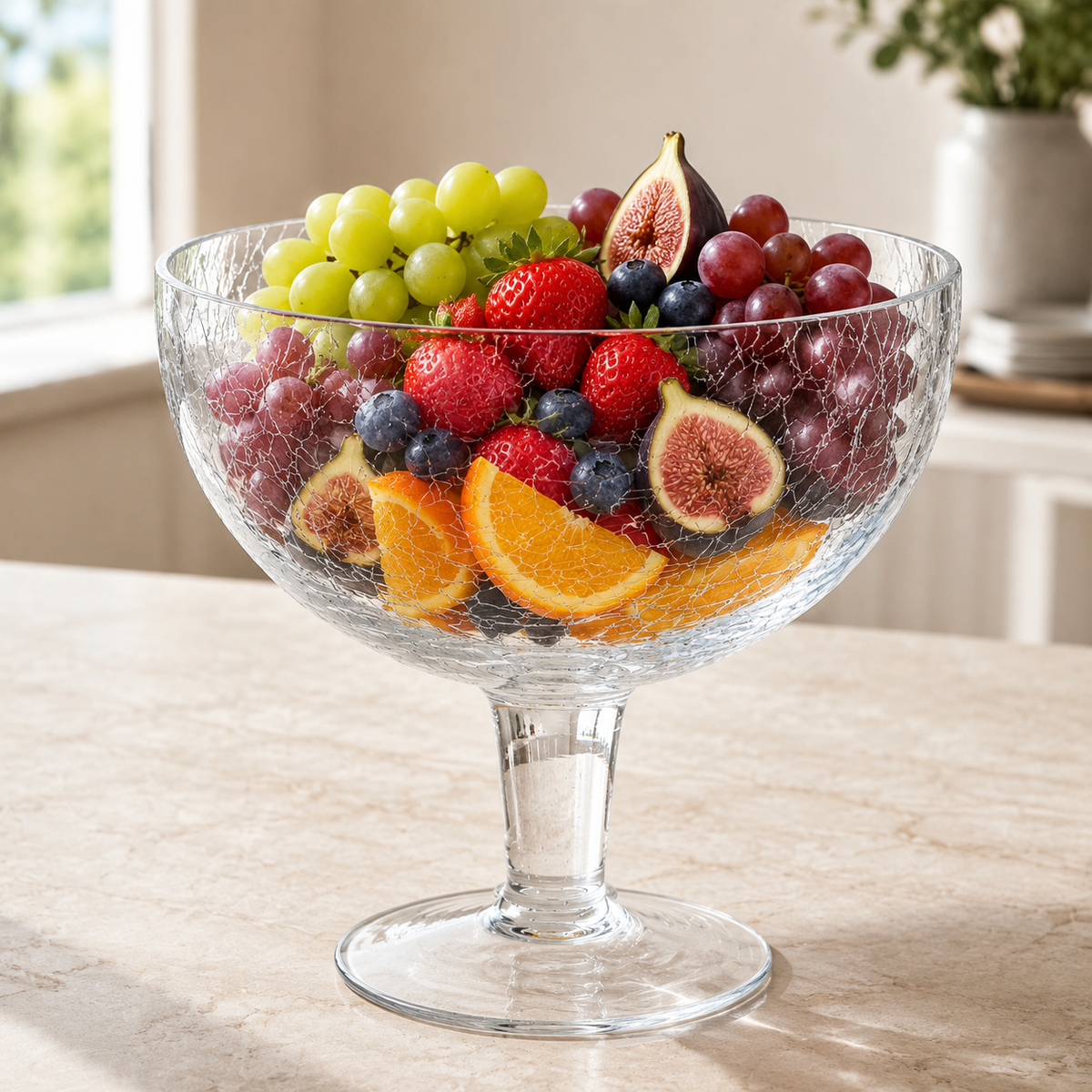 Liscio Ottico - Big  Footed Fruit Bowl - 9.5"