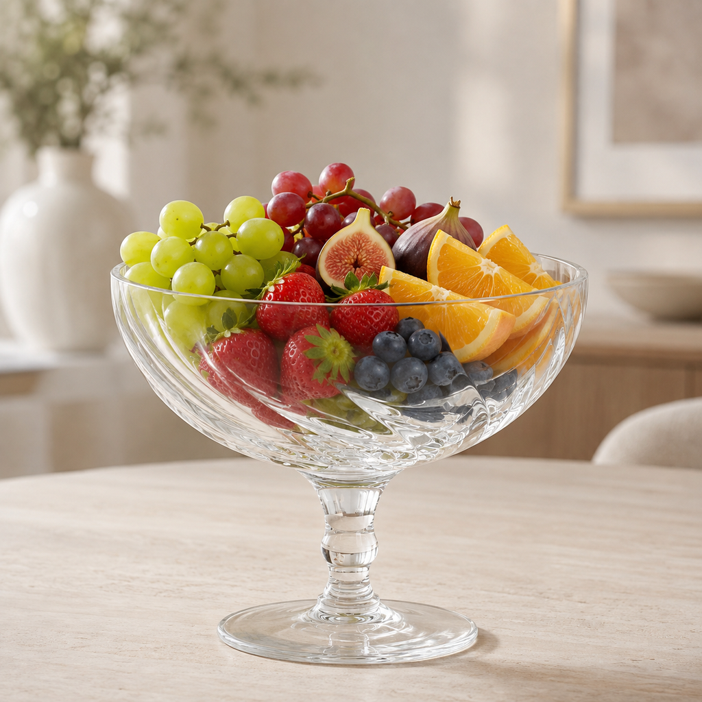 Liscio Ottico - Big  Footed Fruit Bowl - 9.5"