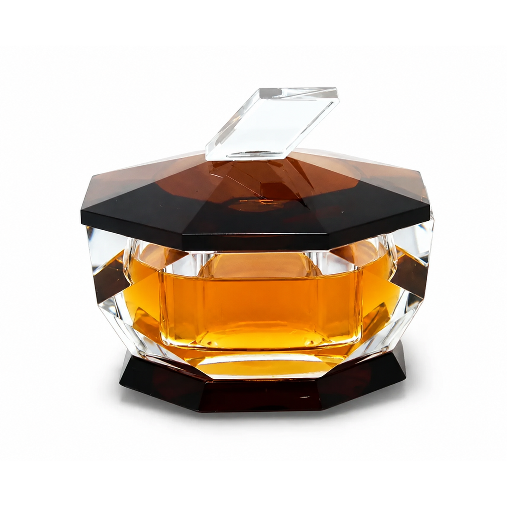 Crystal Candy Jar with Gold Base and Lid