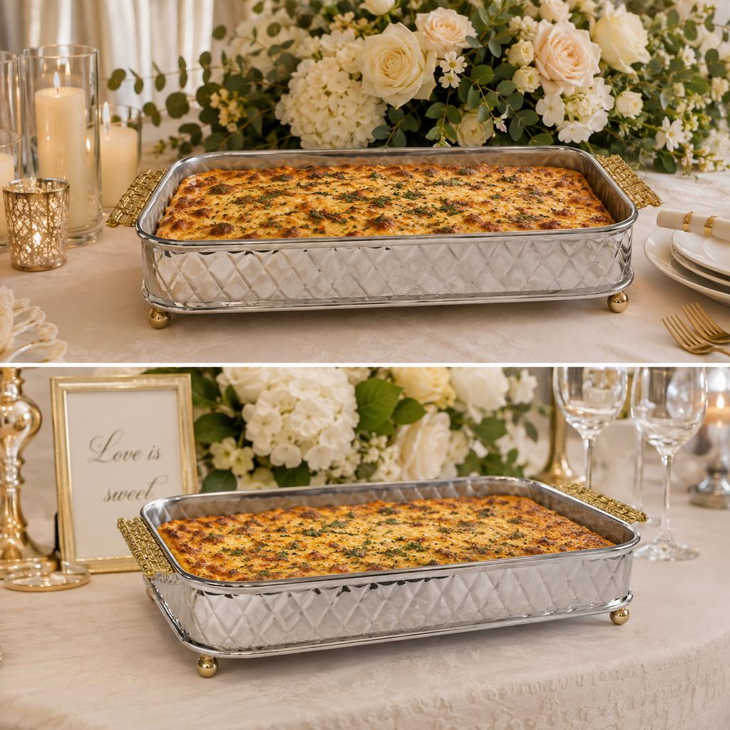 Pyrex Holder With Mosaic Handles - 15.5" X 9.5" X 2.85"