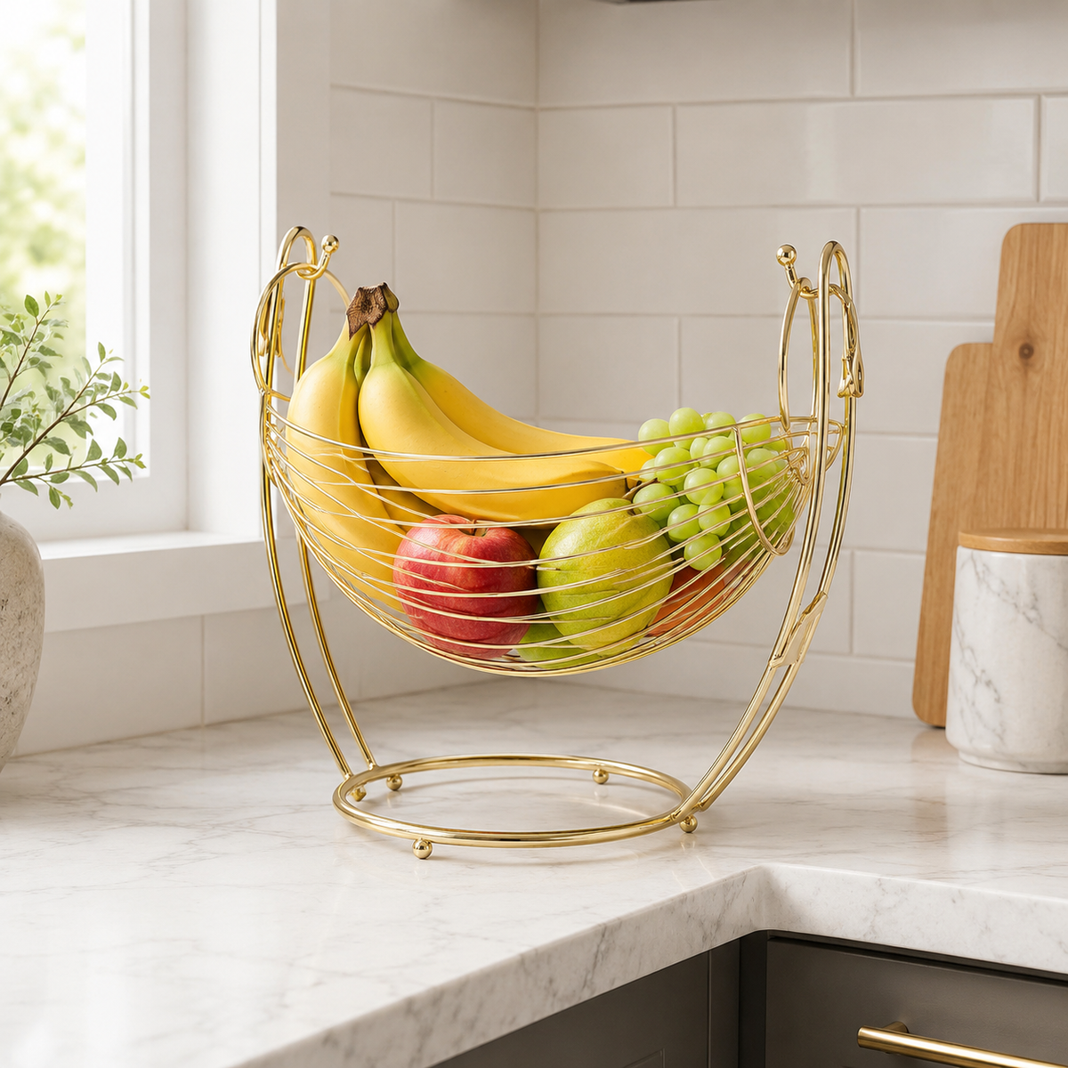 Gold Wire Decorative Basket, 13"
