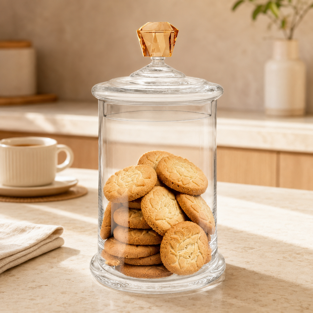 Canister with Colored Diamond Handle (3 Sizes)