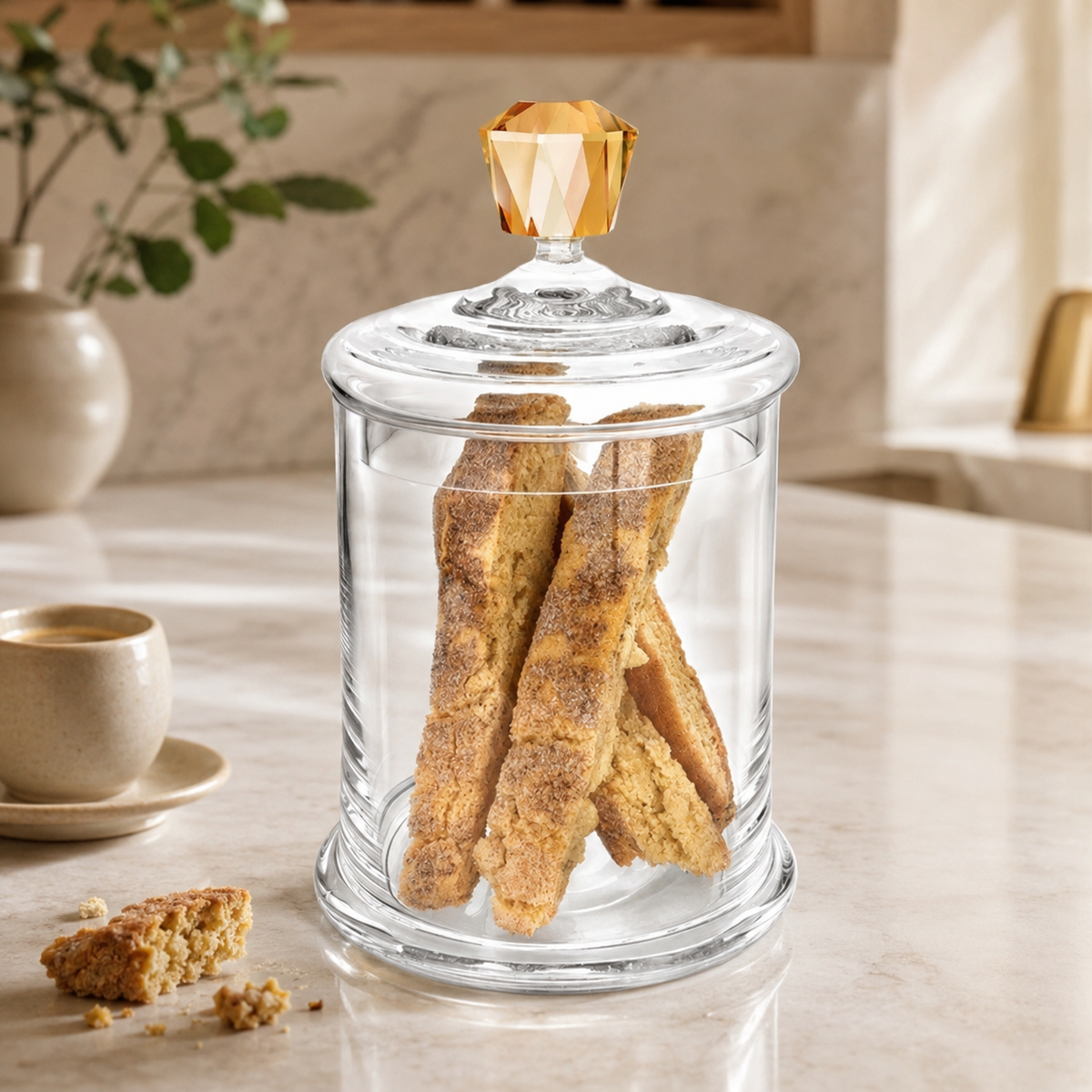 Canister with Colored Diamond Handle (3 Sizes)