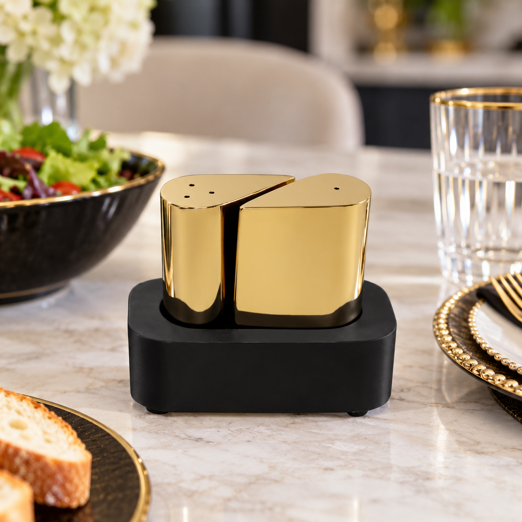 Salt and Pepper Set with Black Base
