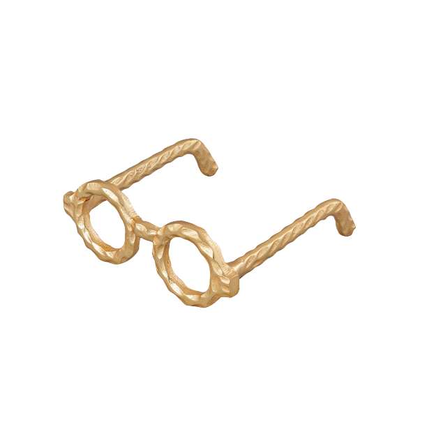 Textured Hammered Brass Eyeglass, 2 Colors