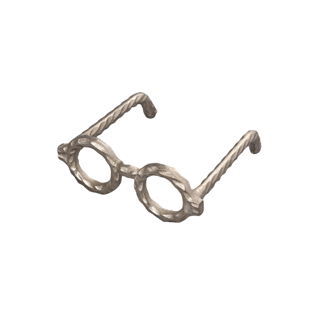 Textured Hammered Brass Eyeglass, 2 Colors