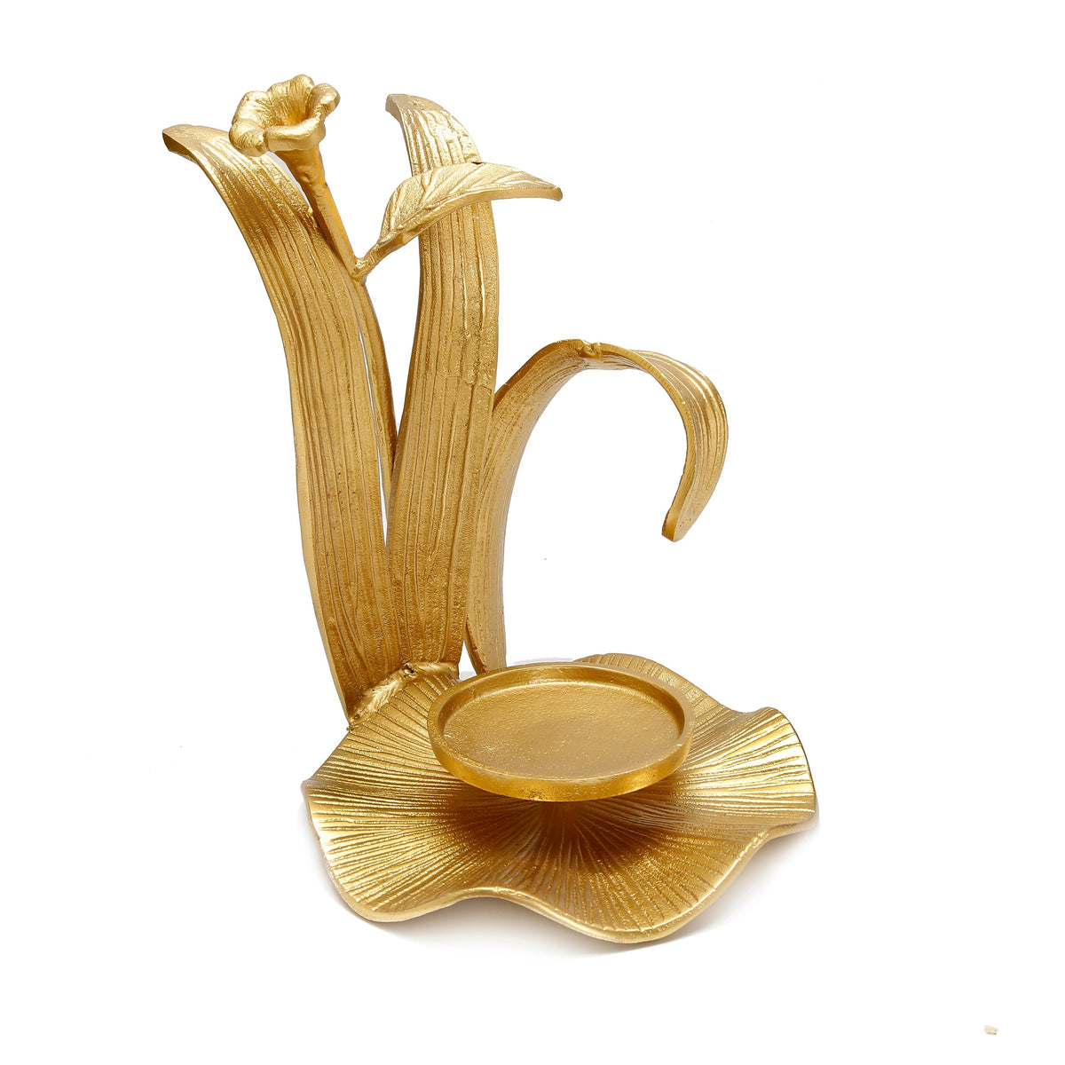 Hurricane with White Enamel Flower Design
