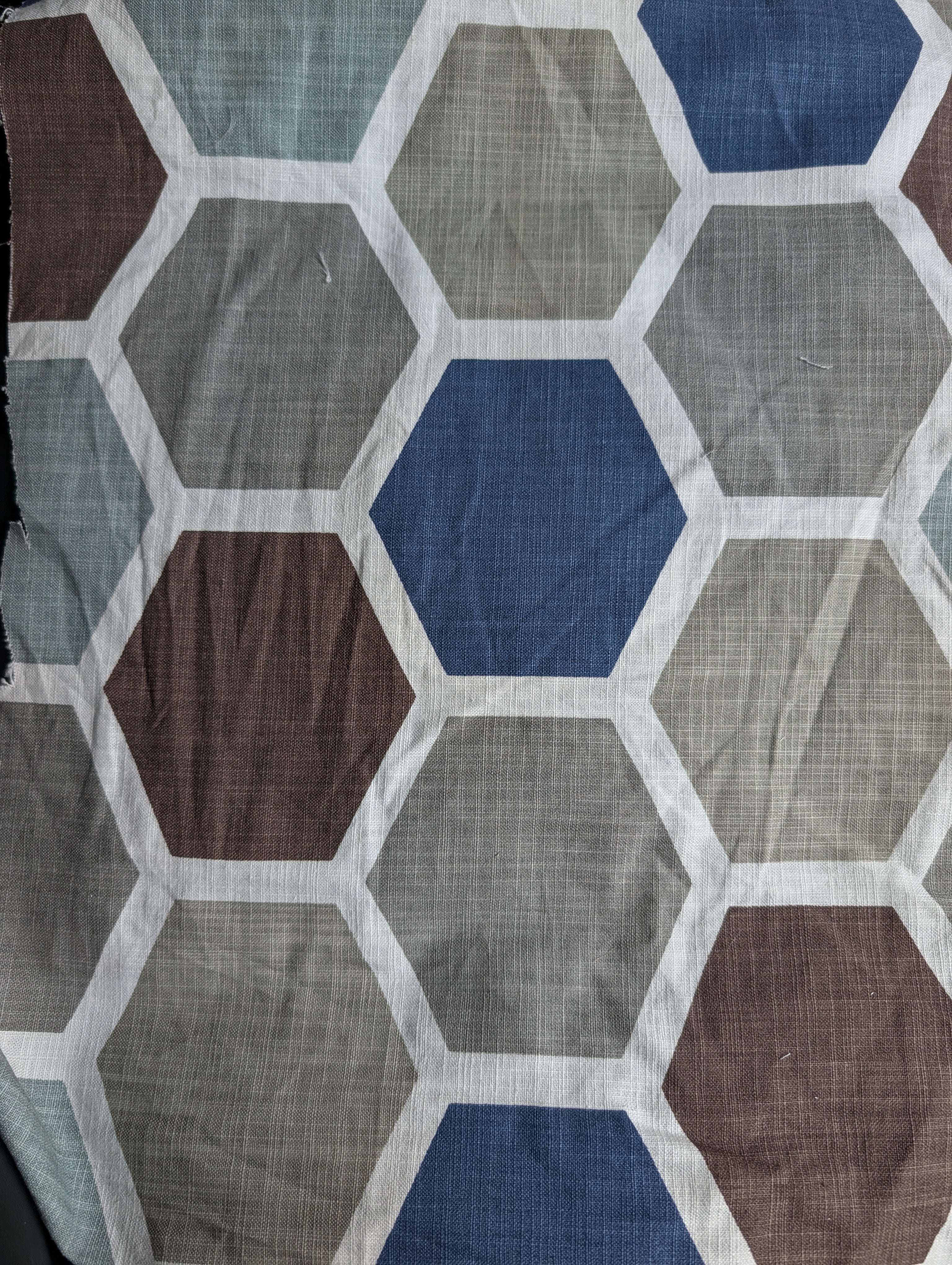 Honeycomb Blue fabric 21