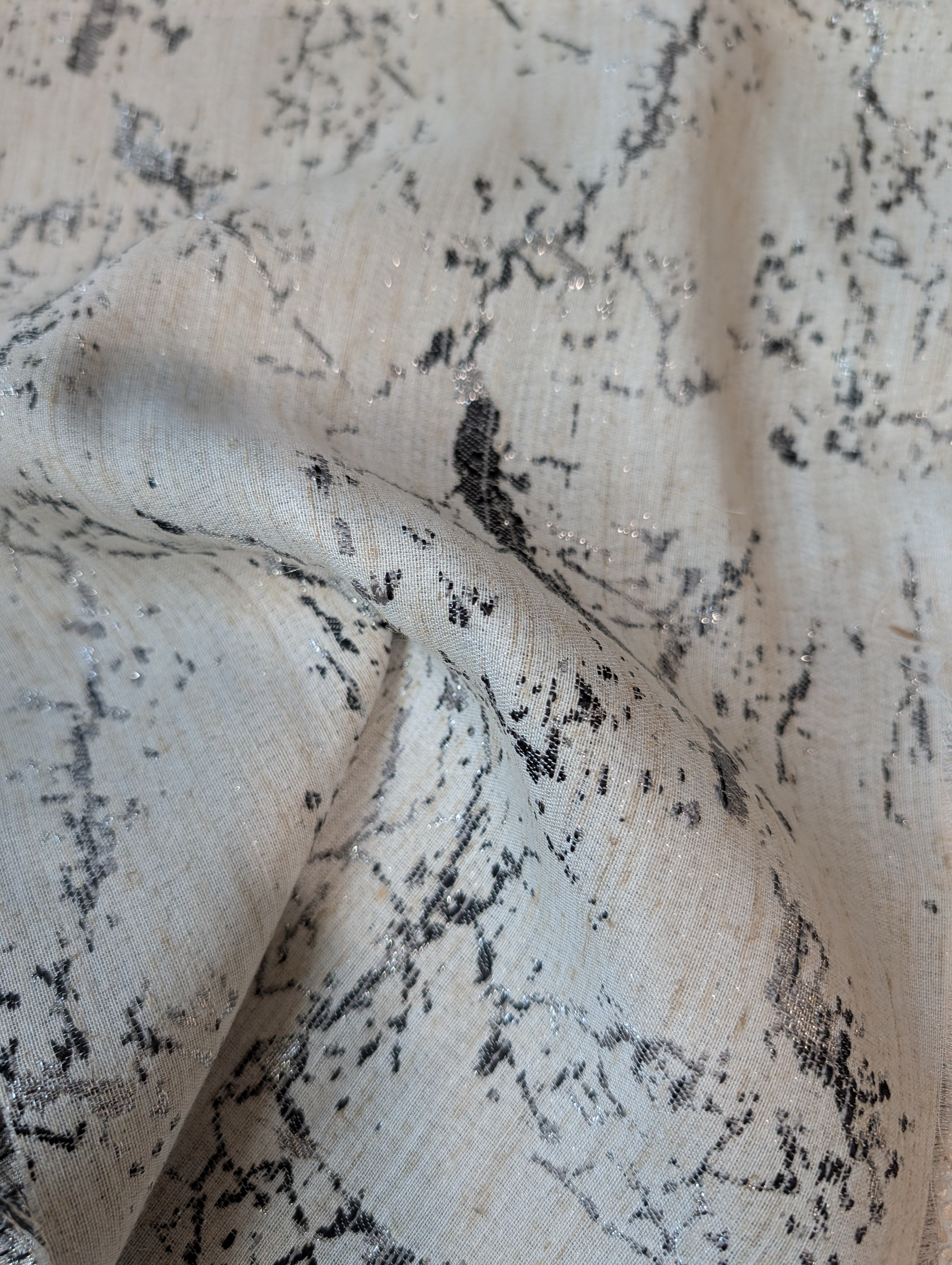 Lightning Beige Grey fabric 26
