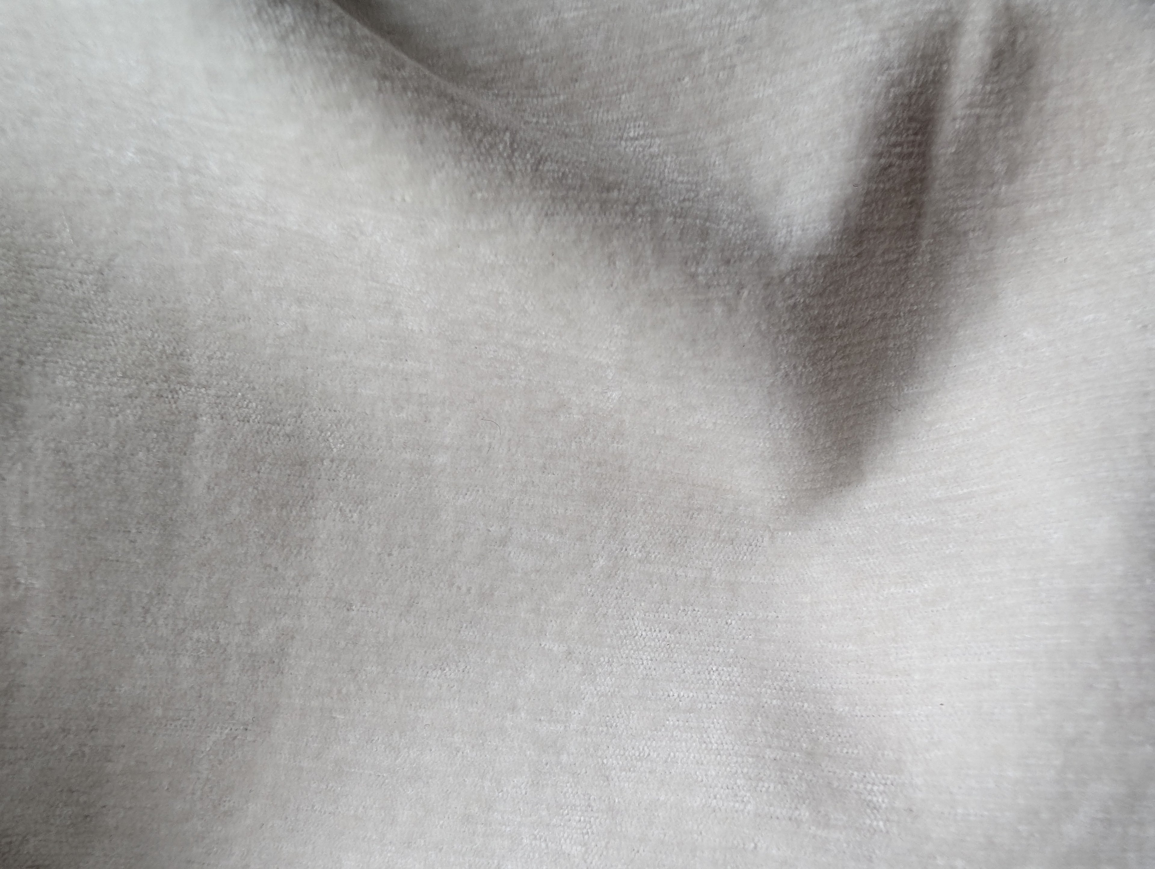 Ivory Textured Velvet fabric 8