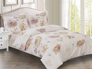 Cream Rose Duvet Cover Bedding Set