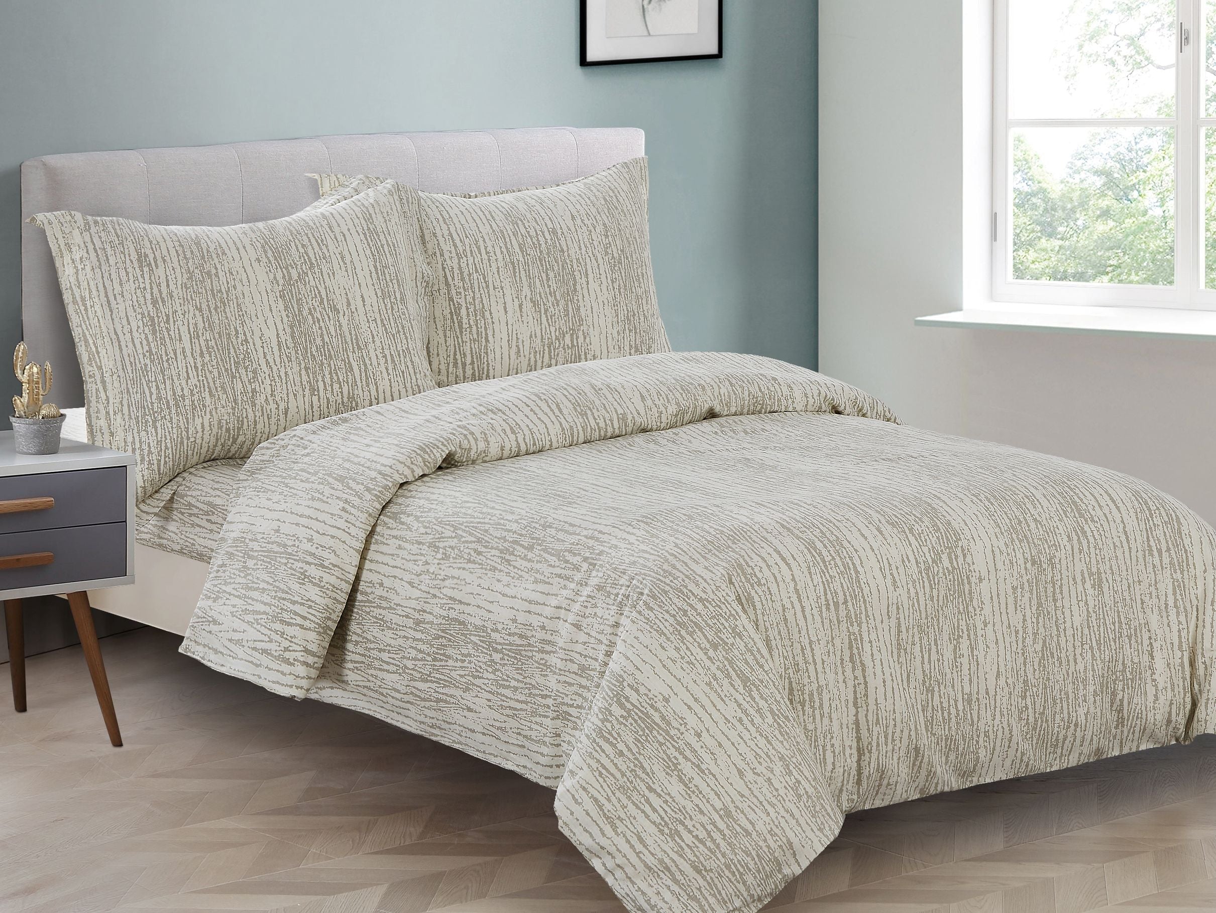 Moon Stripe Duvet Cover Bedding Set