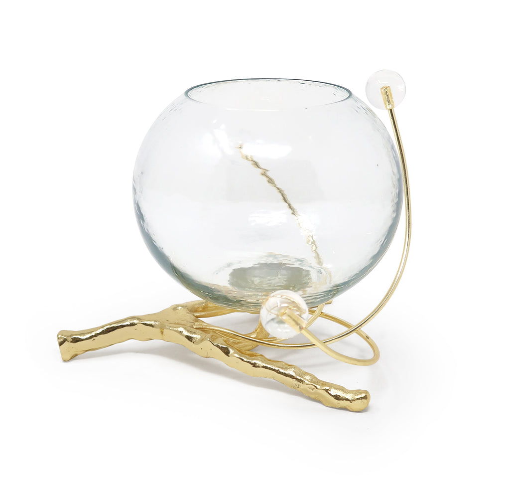 Branch Bowl Centerpiece with Ball Design - 8.3"