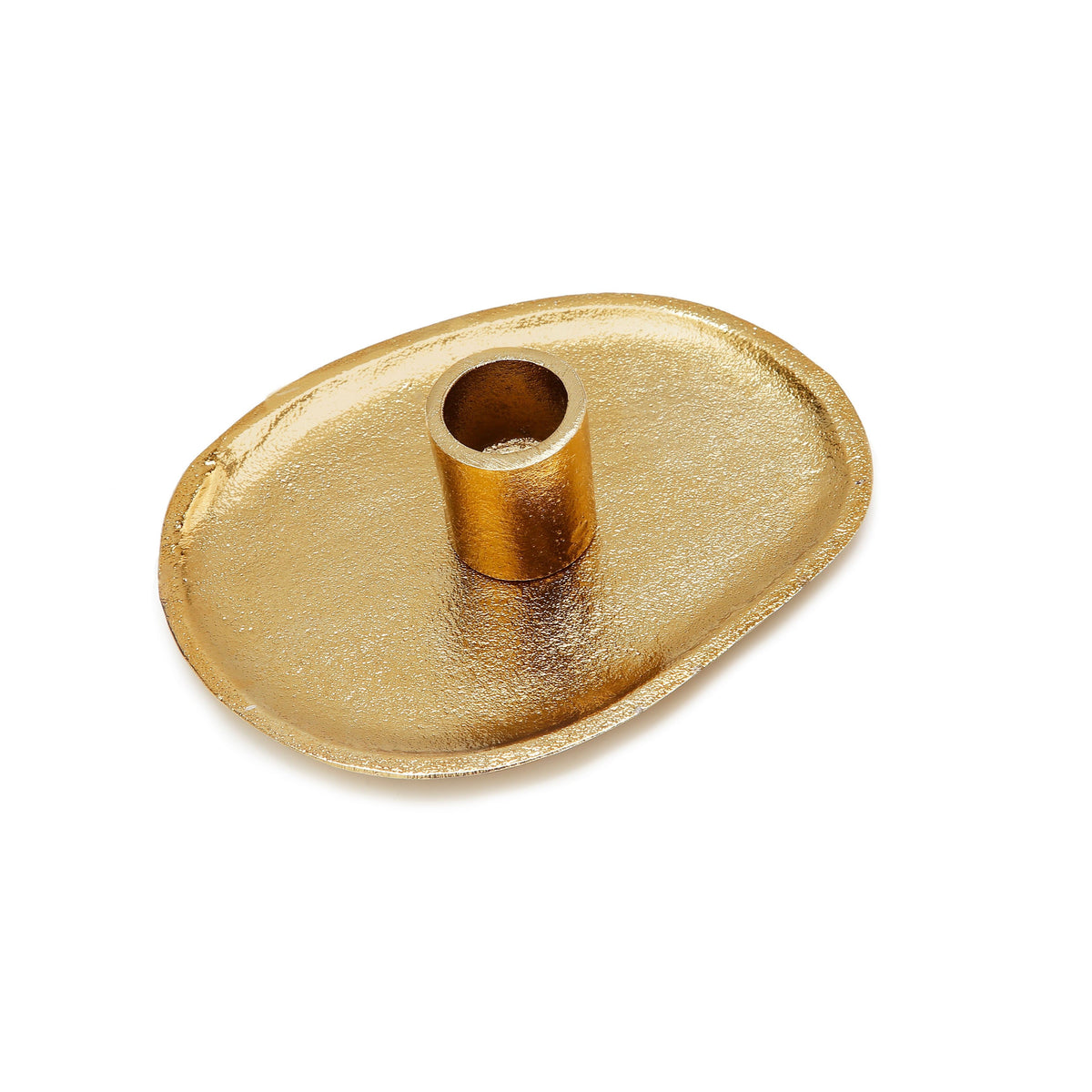 Flat Gold Candle Holder