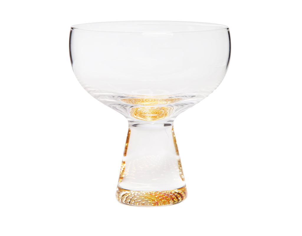 Set of 4 Dessert Bowls with Gold Reflection Base