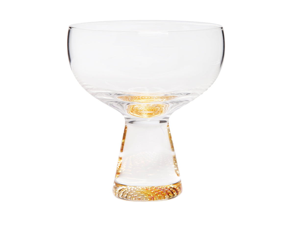 Set of 4 Dessert Bowls with Gold Reflection Base