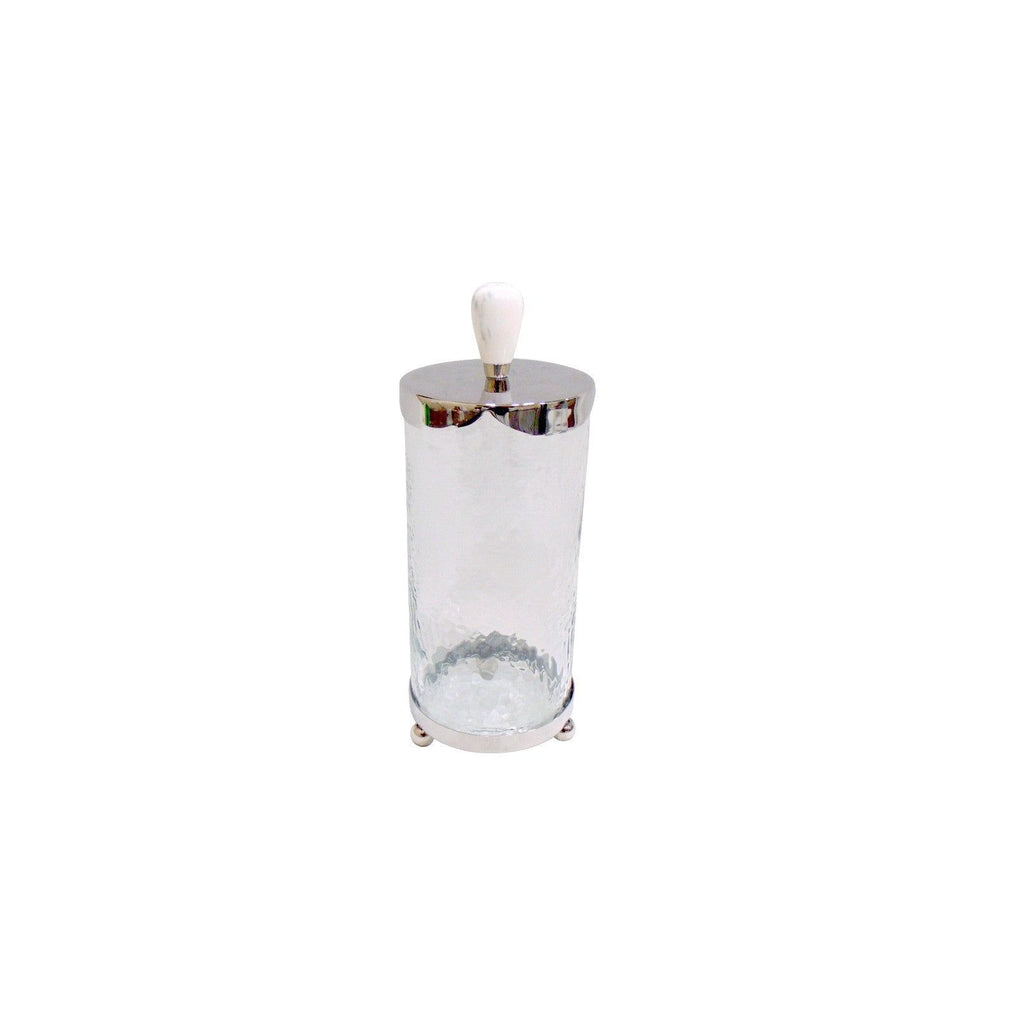 Glass Canister with Metal Lid and Marble Knob (3 Sizes)