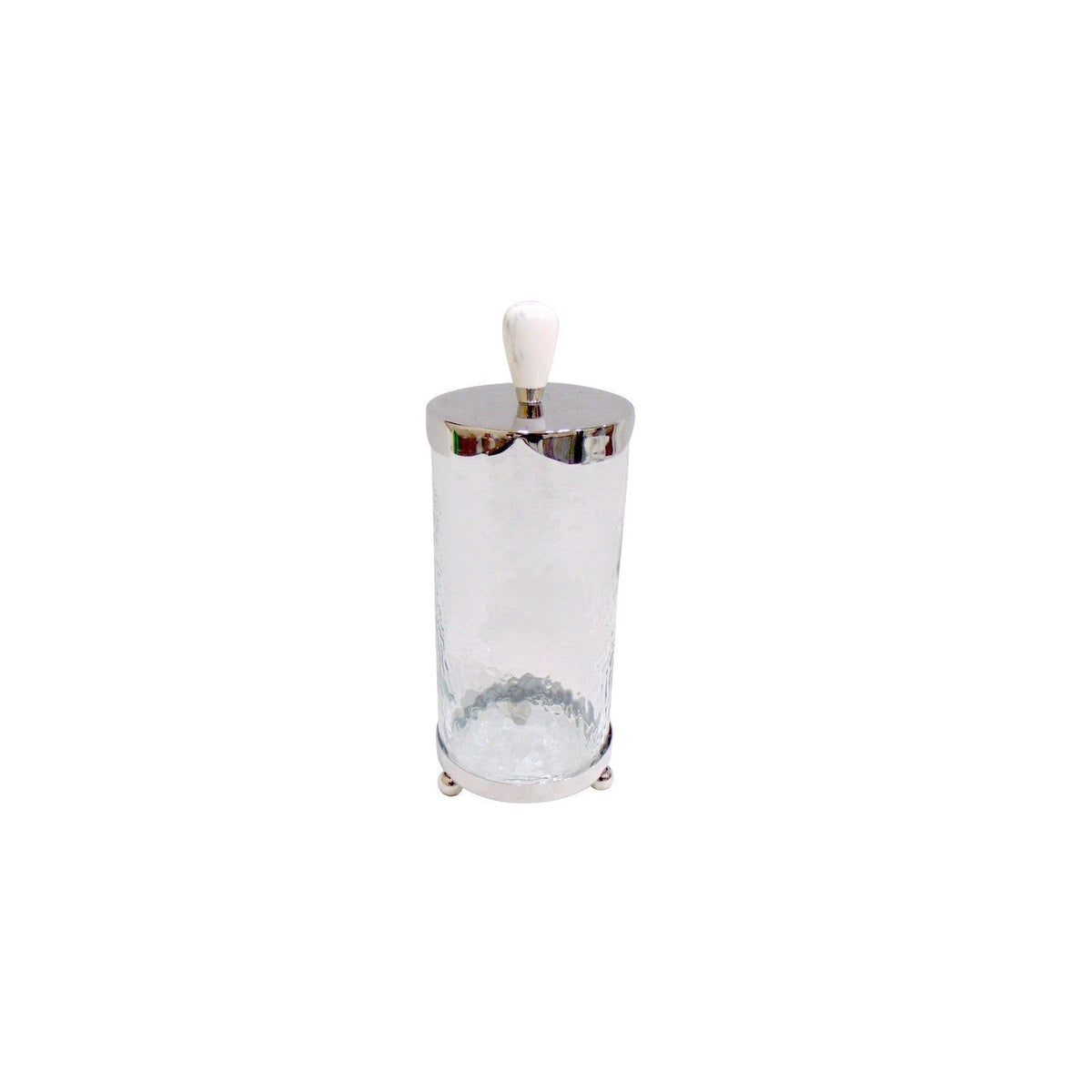 Glass Canister with Metal Lid and Marble Knob (3 Sizes)