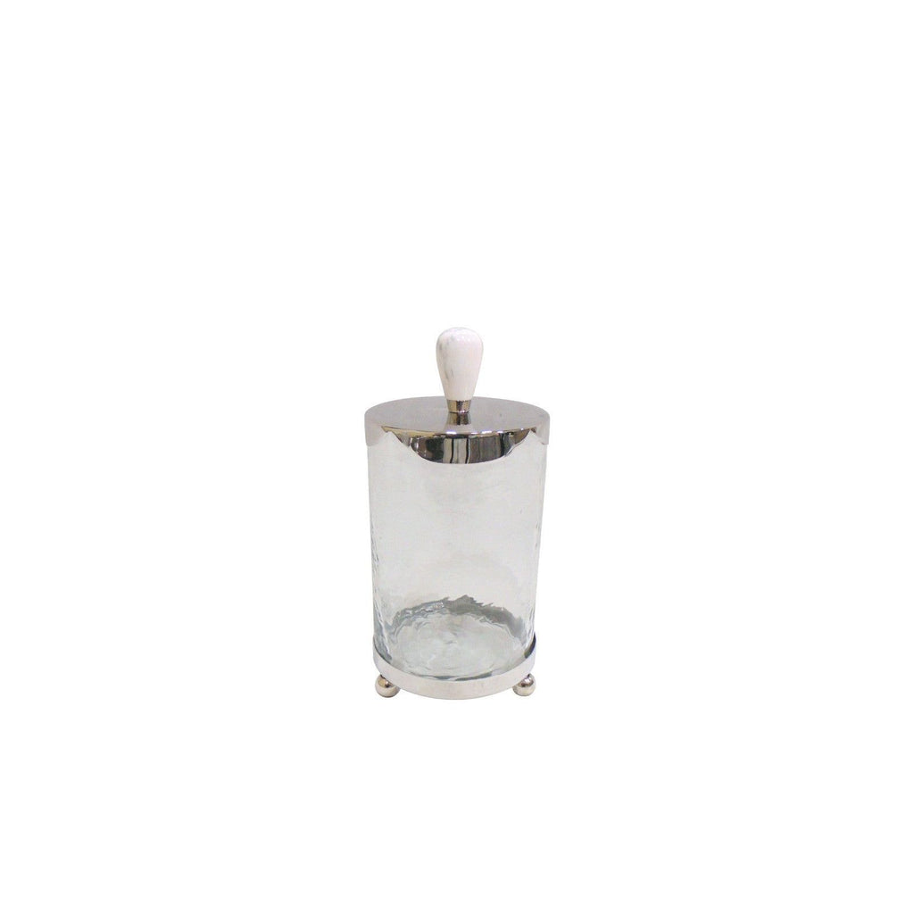Glass Canister with Metal Lid and Marble Knob (3 Sizes)