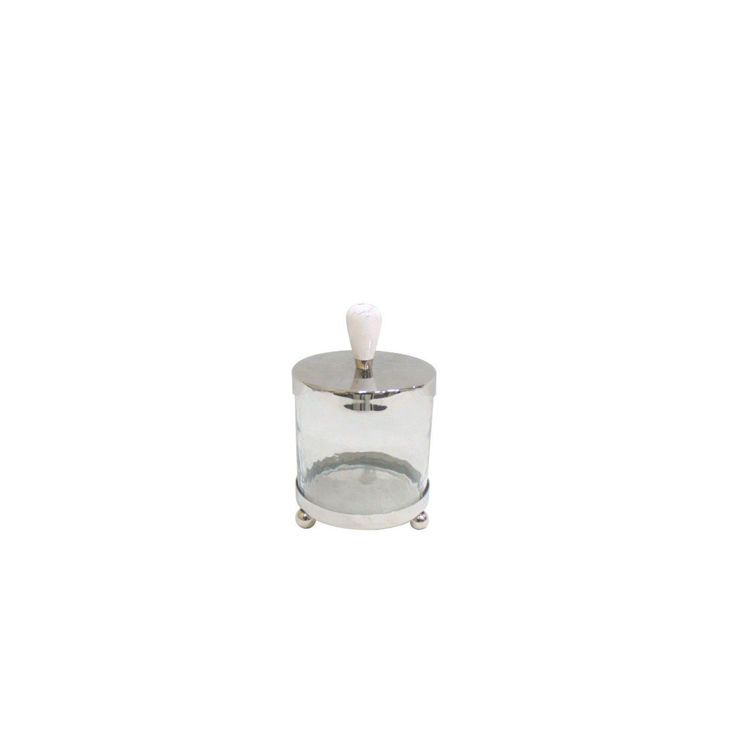 Glass Canister with Metal Lid and Marble Knob (3 Sizes)