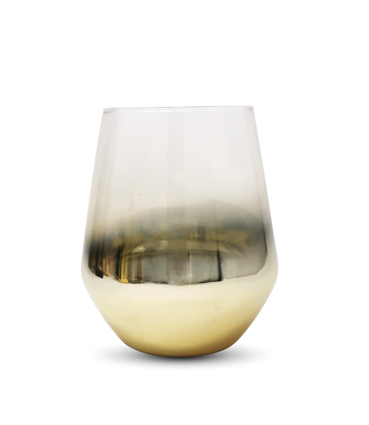 Set of 6 Tumblers with Gold Ombre Design, 15.5 oz