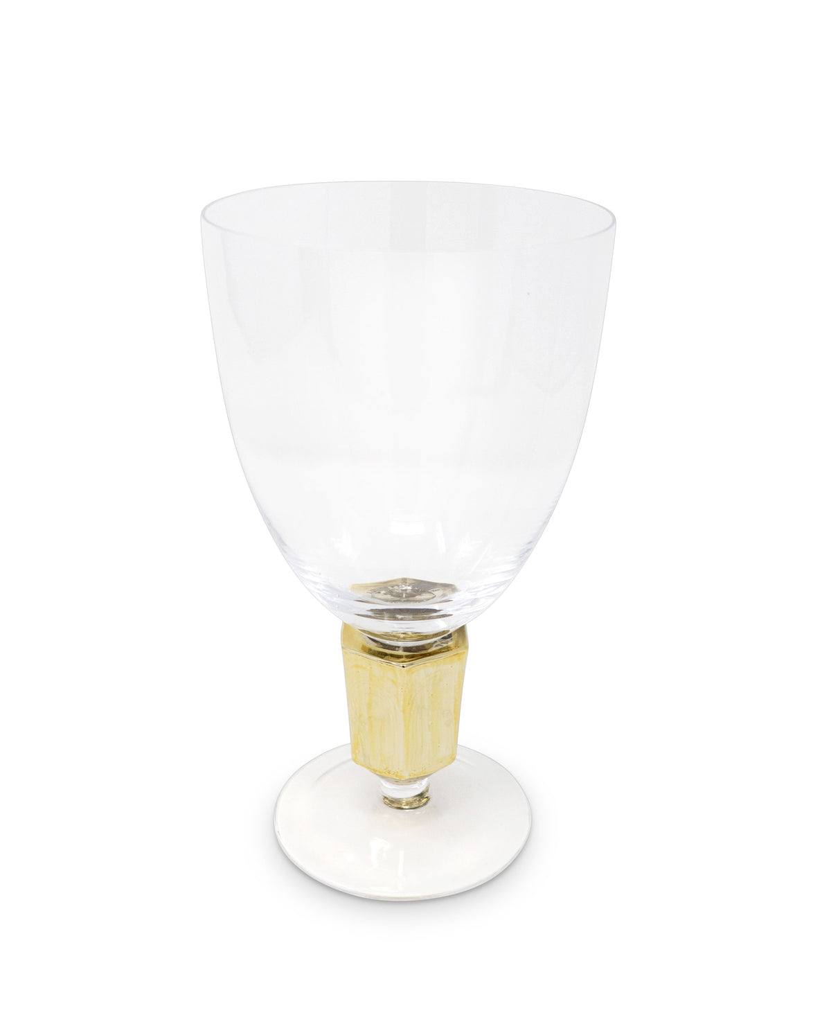 Set of 6 Water Glasses with Gold Detail Stem
