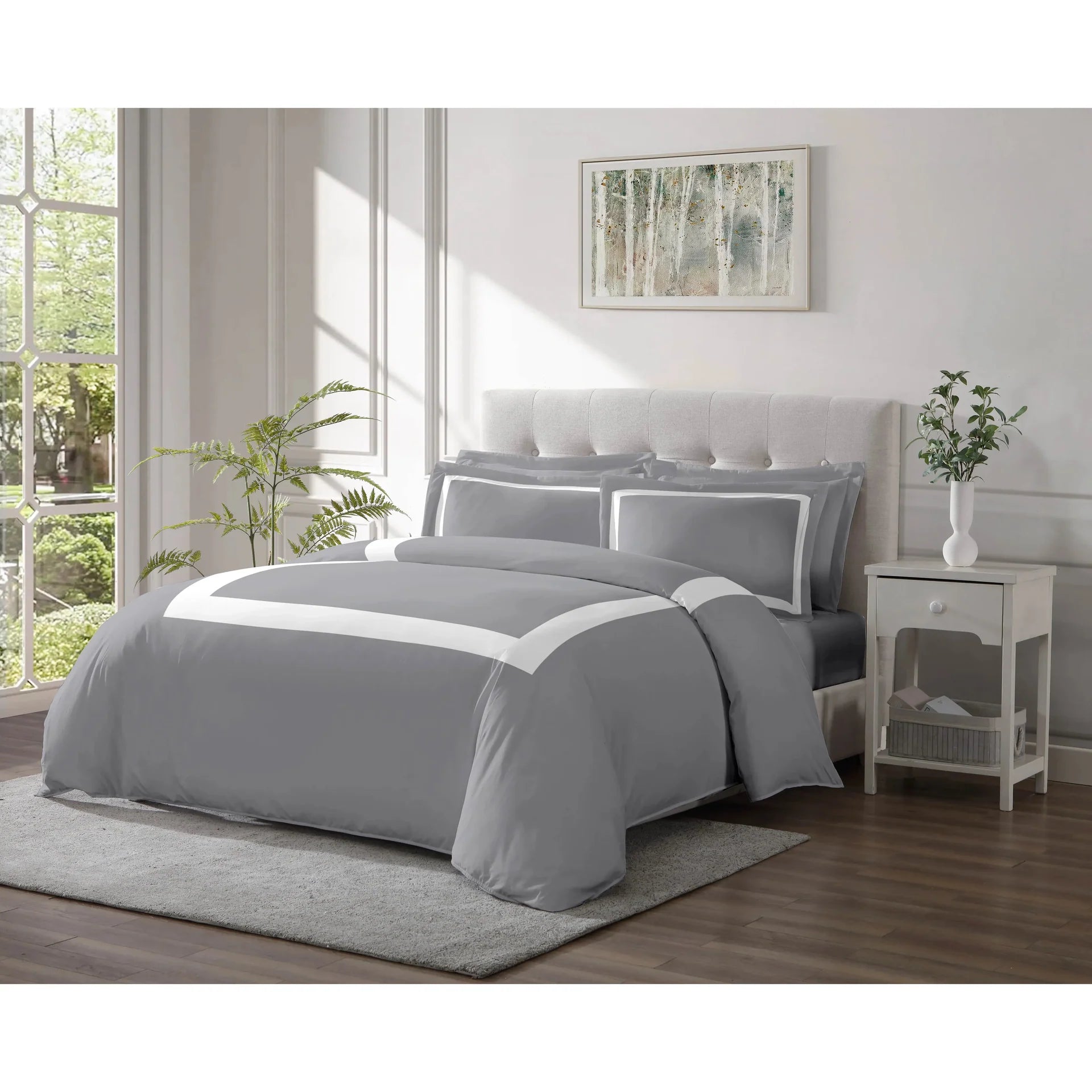 Grey Hotel With White Stripes