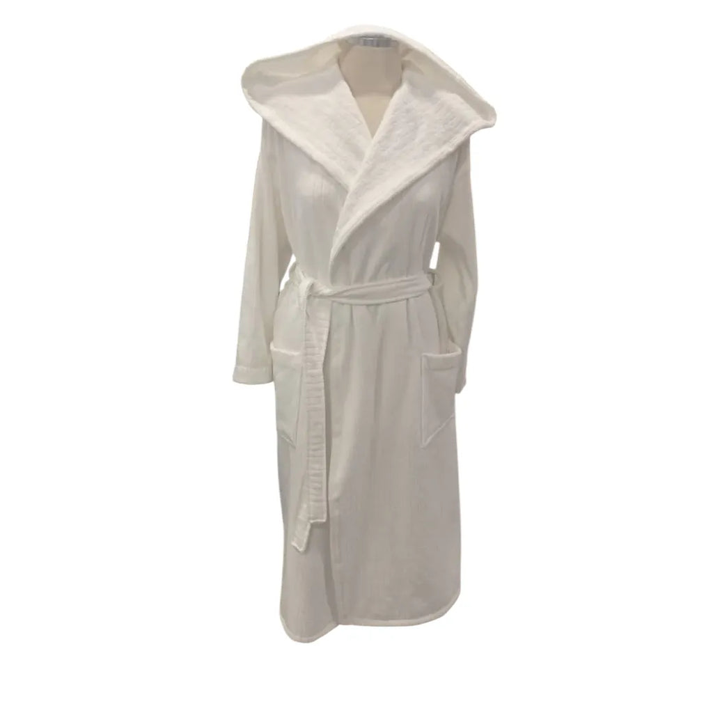Veluda Luxurious Hooded Striped Spa Robe