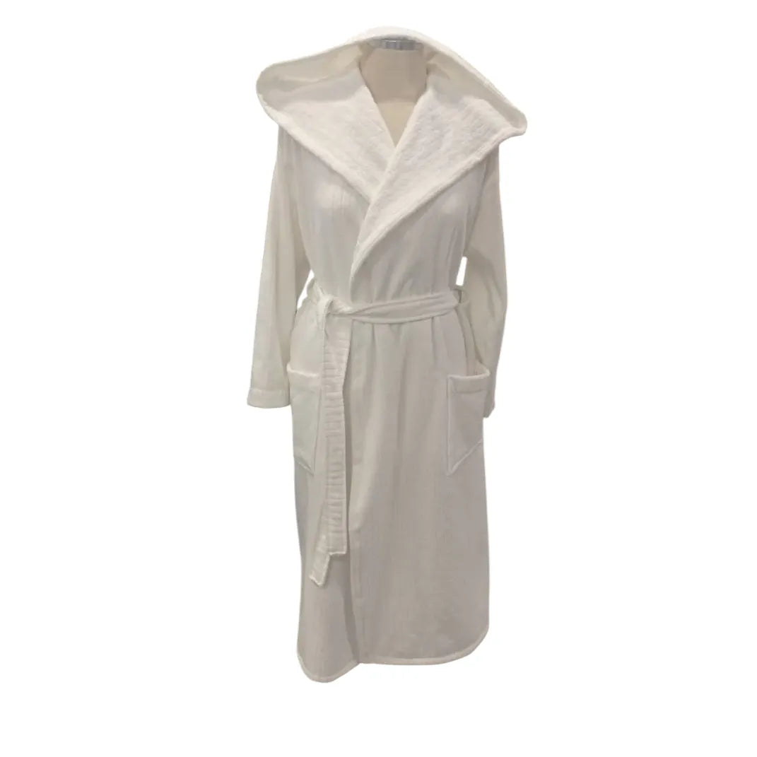 Veluda Luxurious Hooded Striped Spa Robe