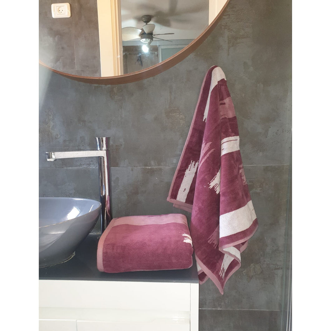 Lines Hand Towel Purple