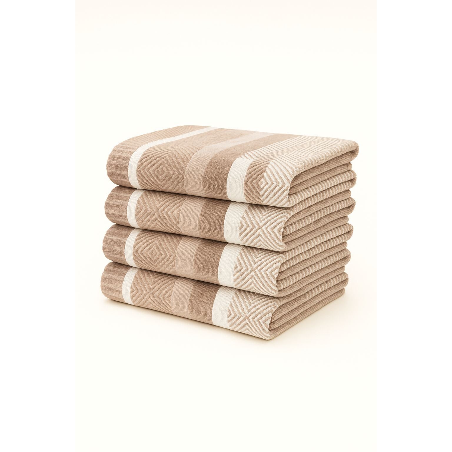 Zig Zag Towel Brown