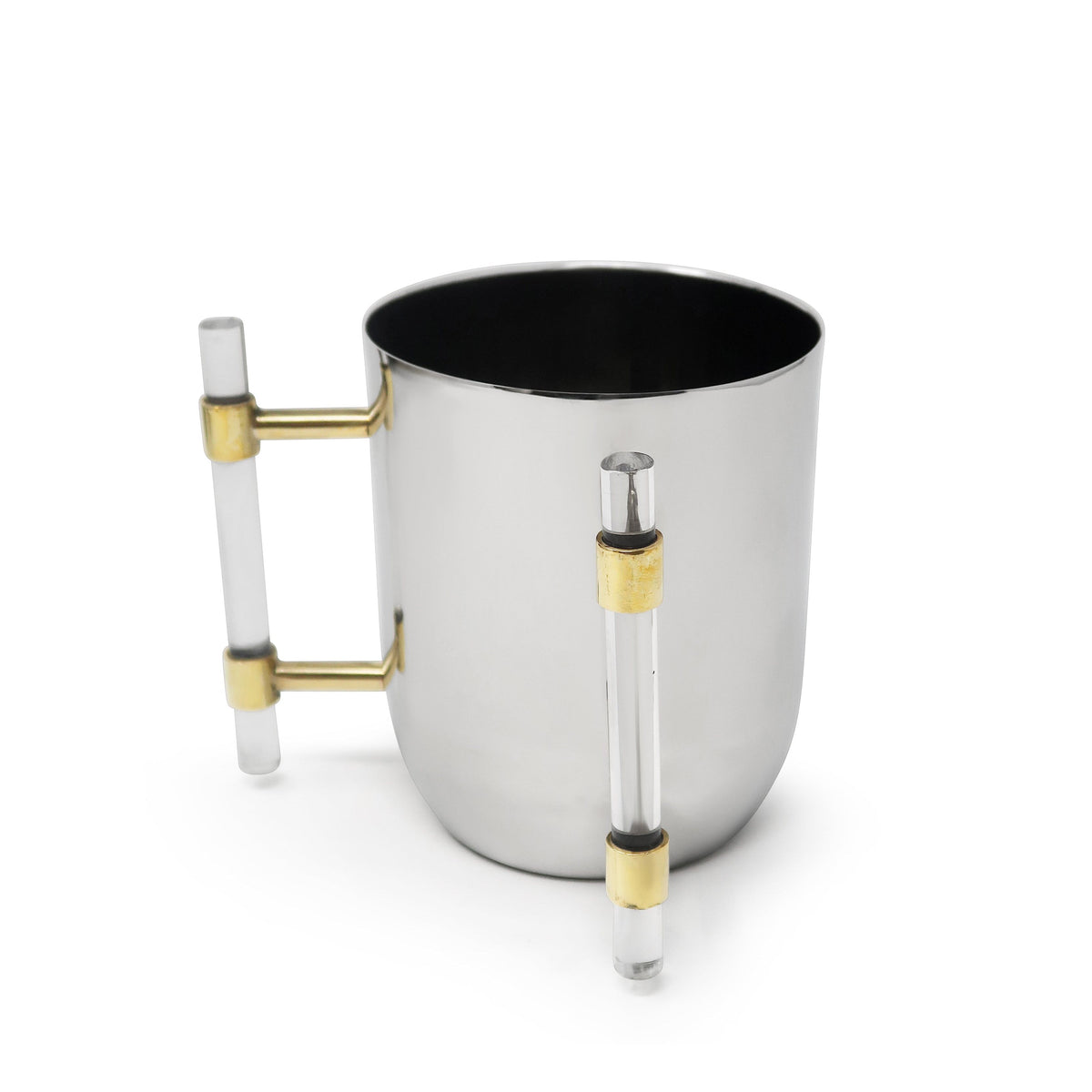 Stainless Steel Wash Cup with Acrylic Handles