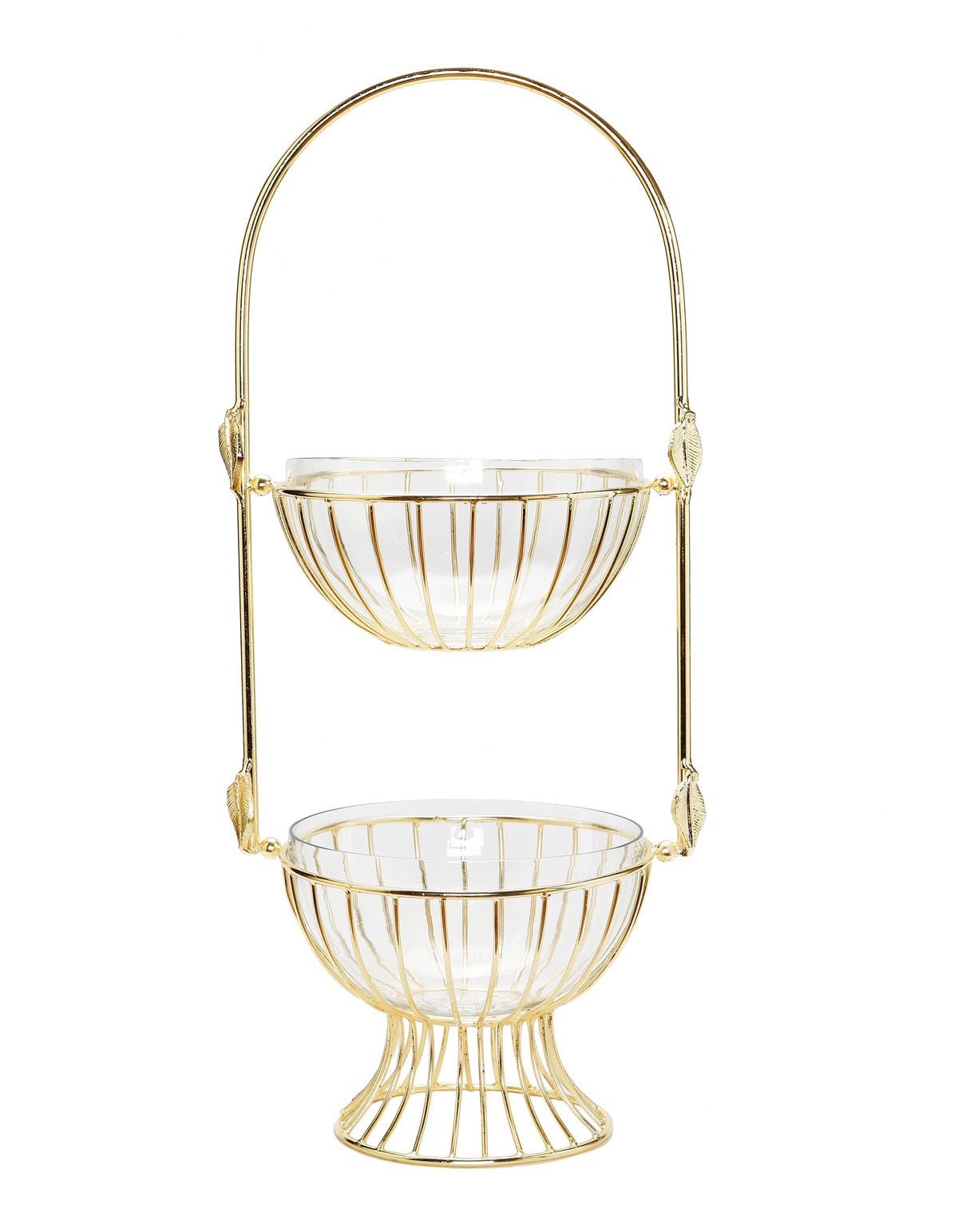 Gold Leaf 2 Tiered Centerpiece