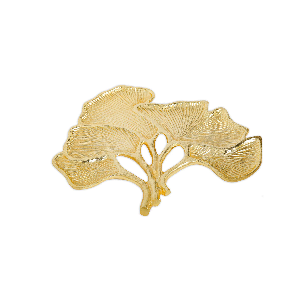 Gold Leaf Sectional Dish - 11.75"L x 11.5"W