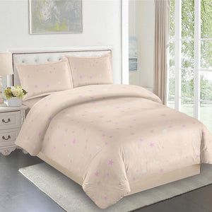 Light Pink Star Duvet Cover Bedding Set