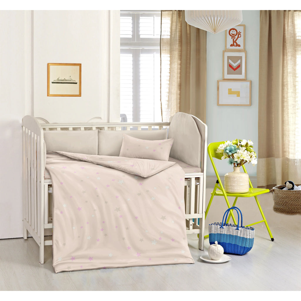 Light Pink Star Duvet Cover Bedding Set