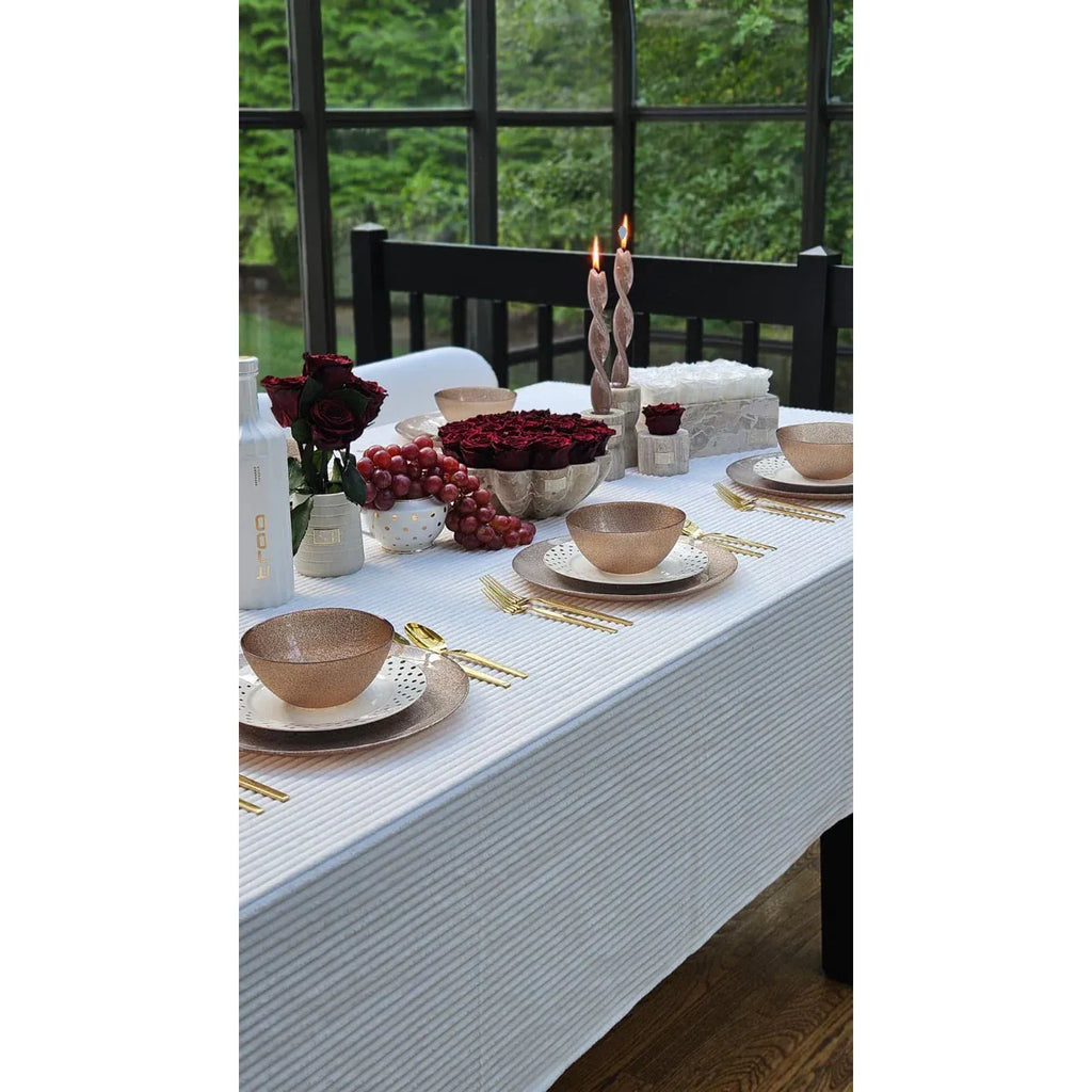 The Lisbon Ribbed Velvet Tablecloth