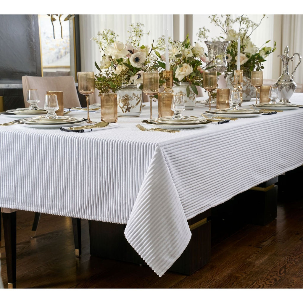The Lisbon Ribbed Velvet Tablecloth