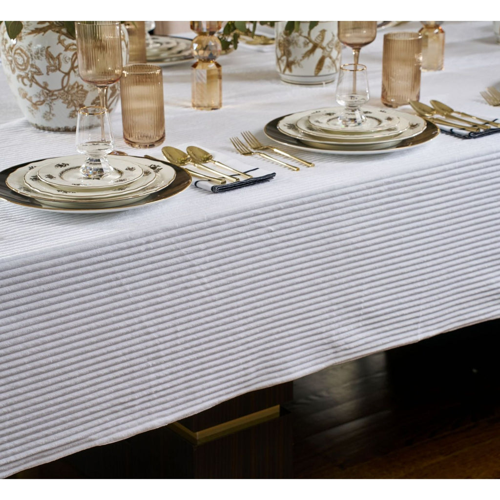 The Lisbon Ribbed Velvet Tablecloth