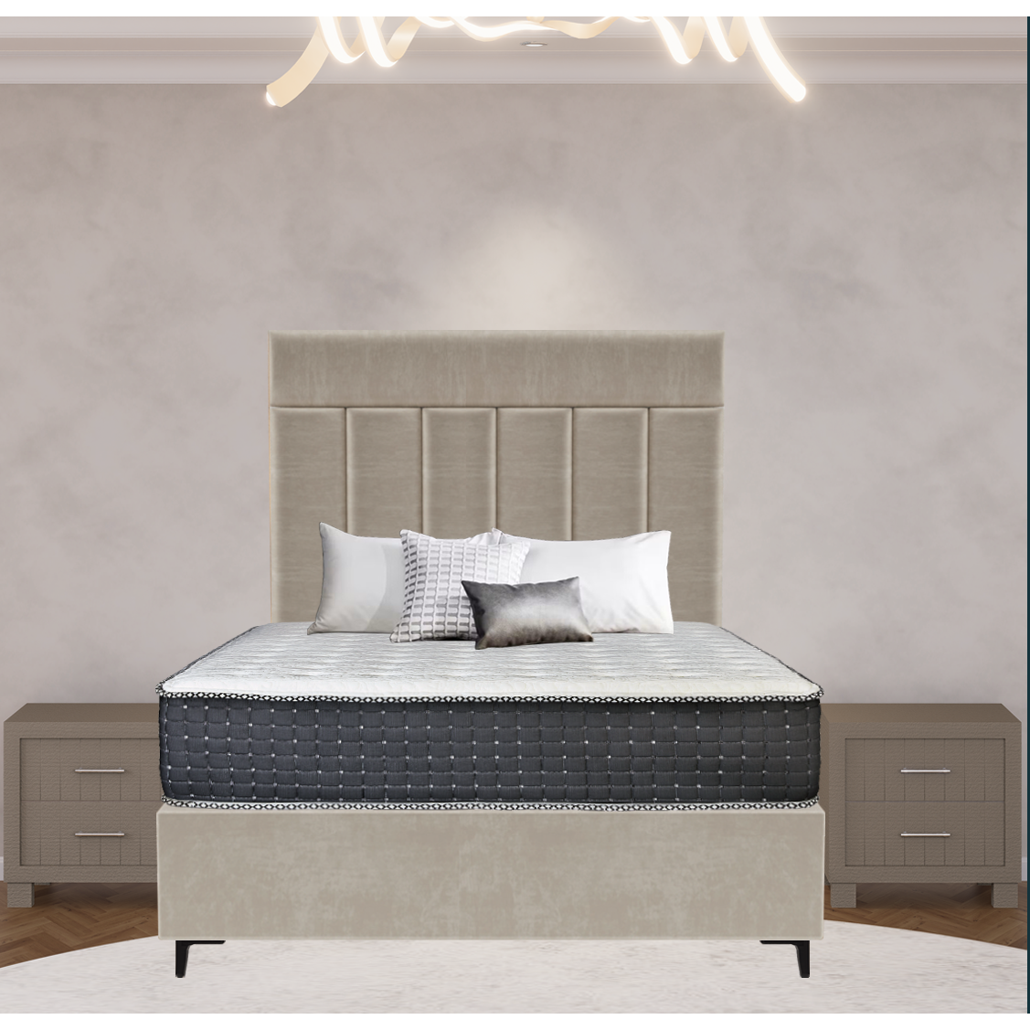 Luxeloom Skyline Bed and Headboard