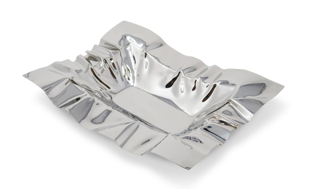 Rectangular Stainless Steel Crumpled Bowl