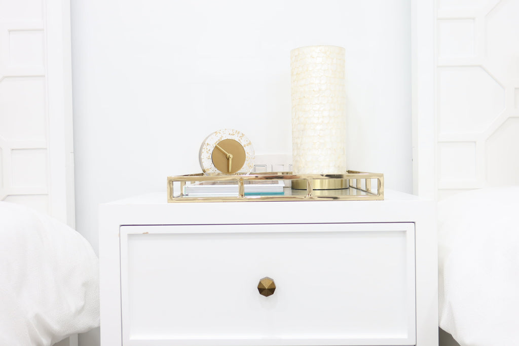 Square Mirror Tray-gold