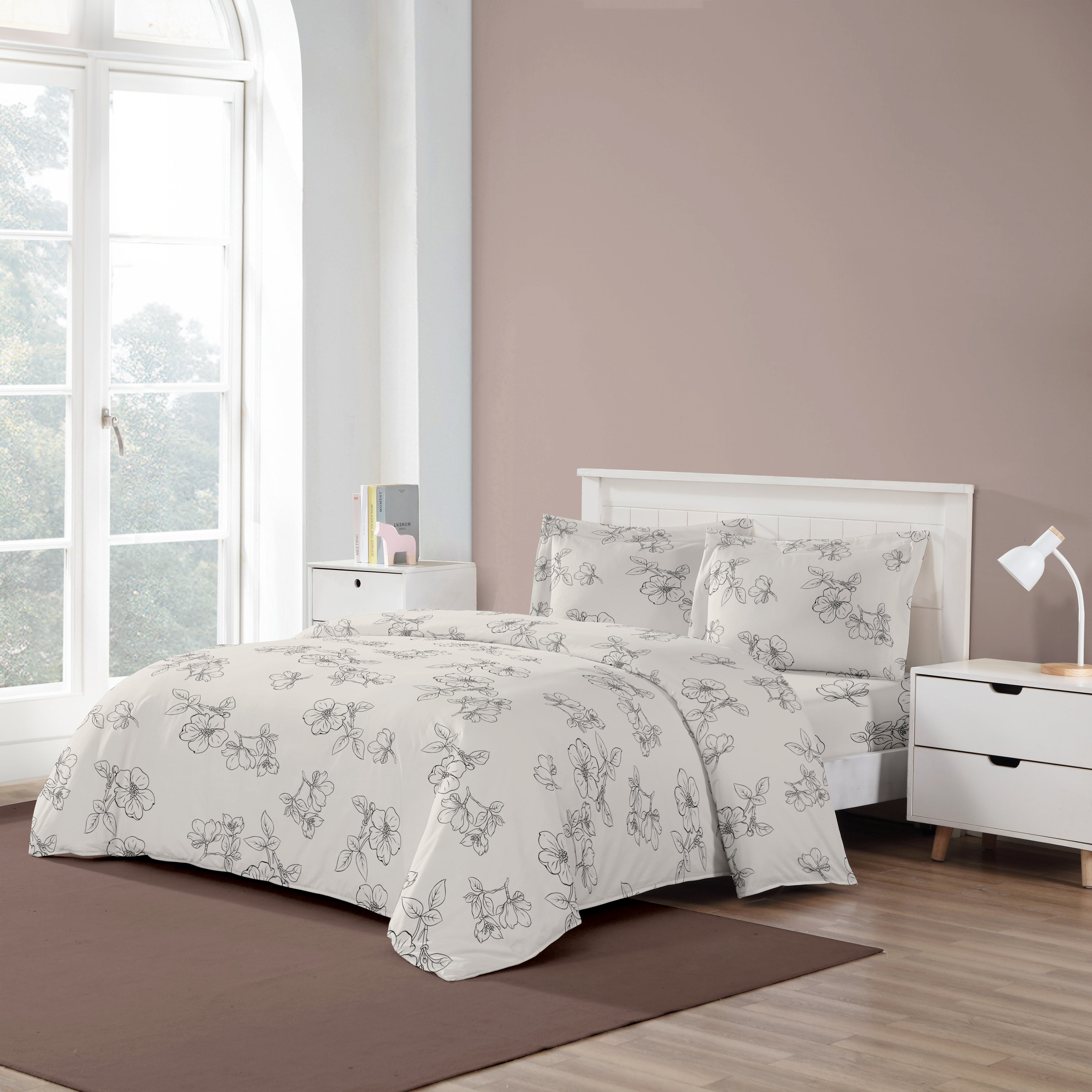 Modest Floral Duvet Cover Bedding Set