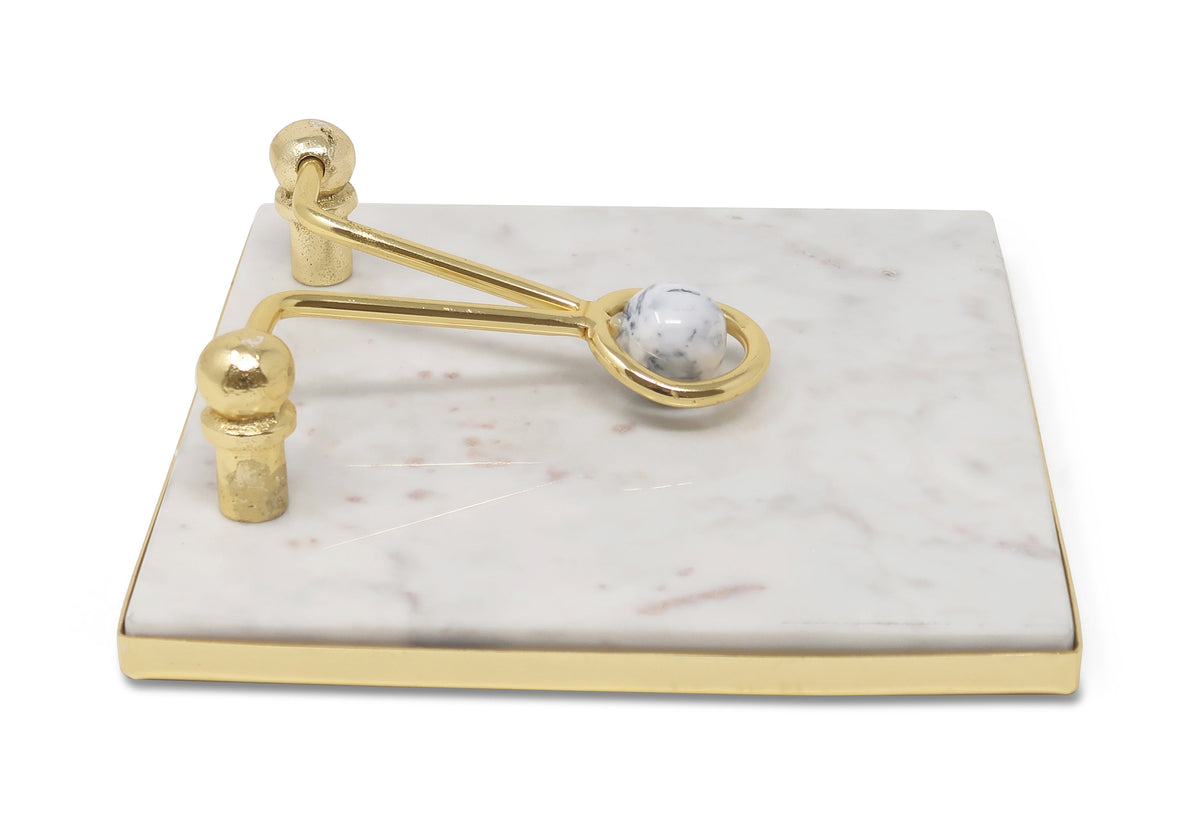 Square Napkin Holder with Ball Detail - 7.5"