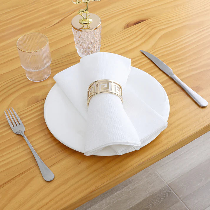 Linen Look Harvest Weave White Tablecloth or Liner