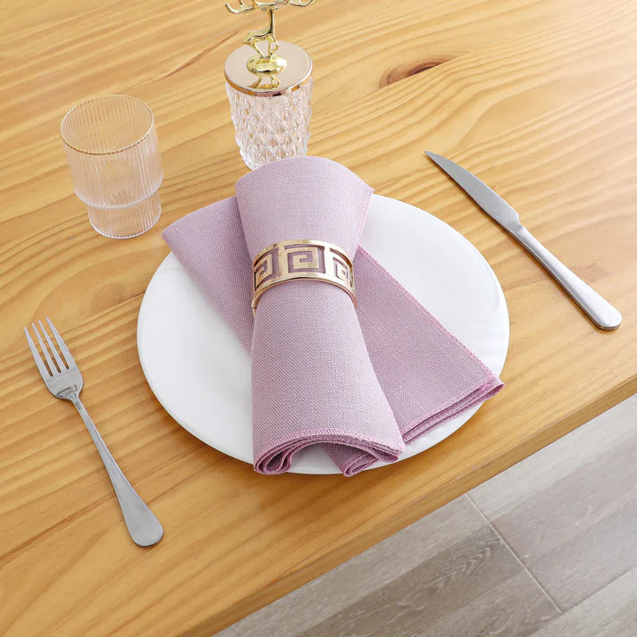 Linen Look Harvest Weave Blush Tablecloth or Liner