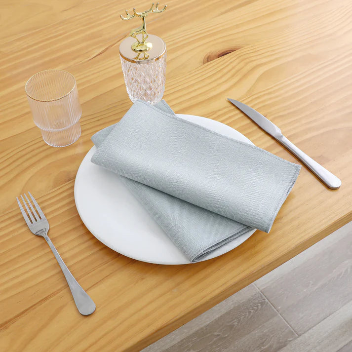 Linen Look Harvest Weave Mint Tablecloth or Liner