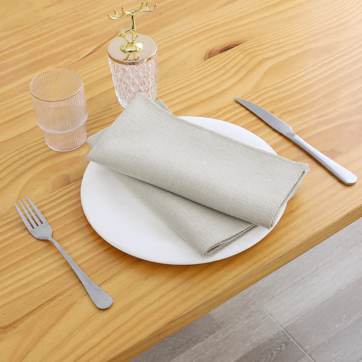 Linen Look Harvest Weave Taupe Tablecloth or Liner