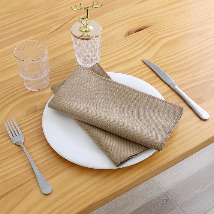 Linen Look Harvest Weave Gold Napkin